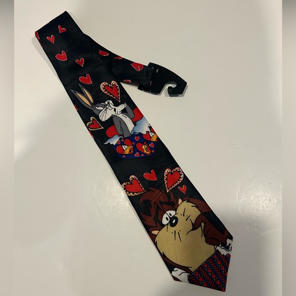 Looney Tunes Vintage Polyester Neck Tie Bugs Bunny Tasmania Devil Brand New